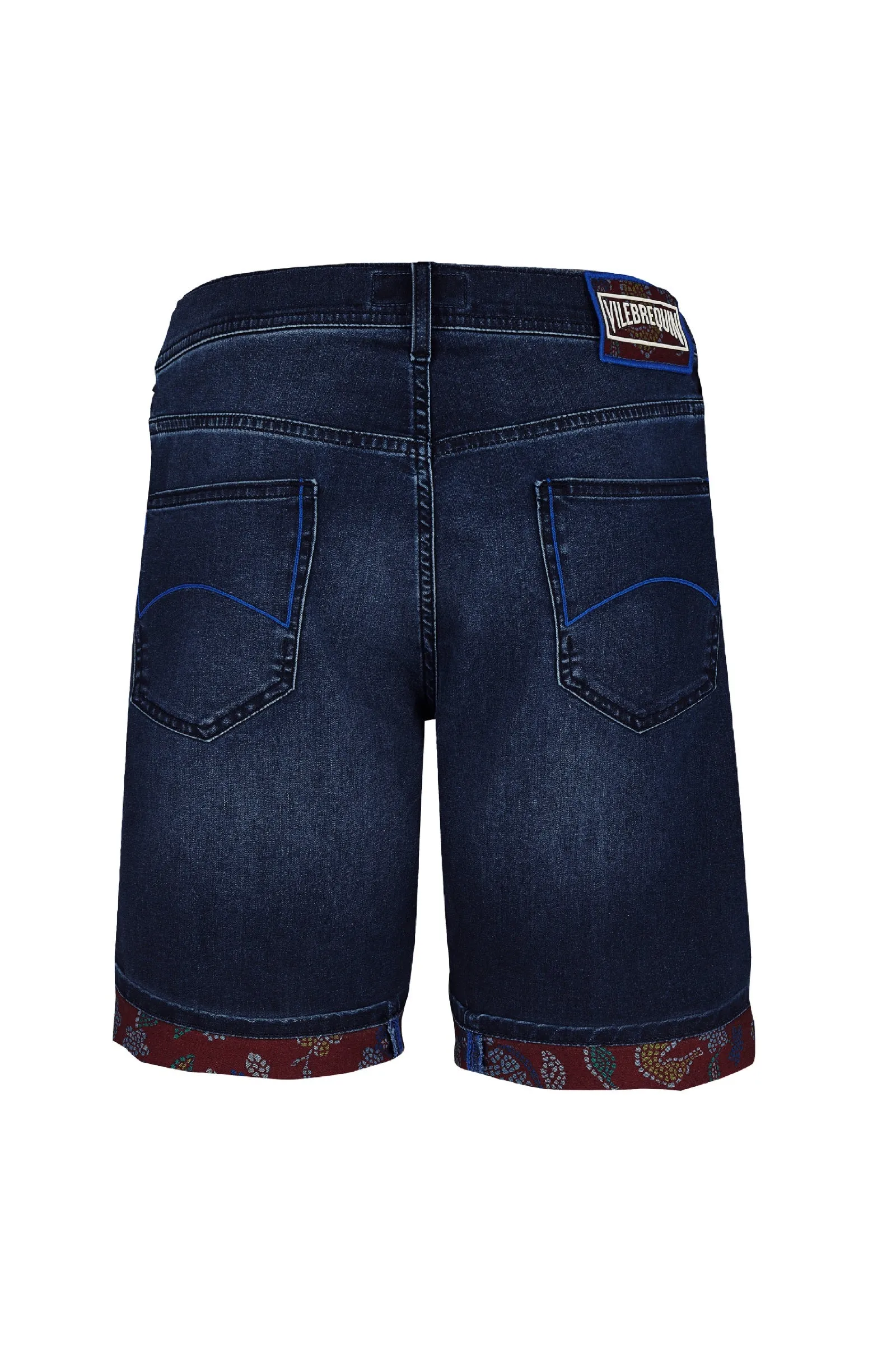 VILEBREQUIN Men 5-Pockets Denim Bermuda Shorts Mosaique