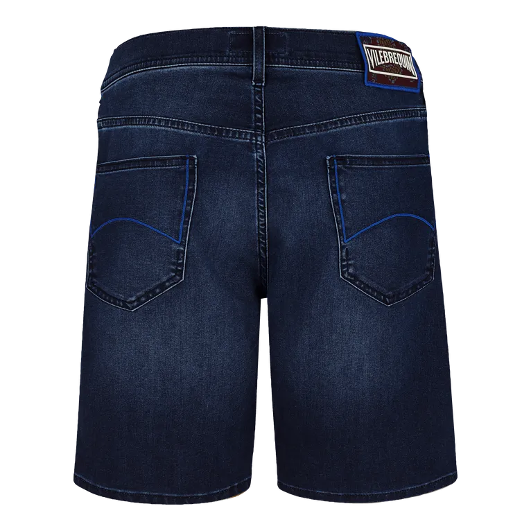 VILEBREQUIN Men 5-Pockets Denim Bermuda Shorts Mosaique