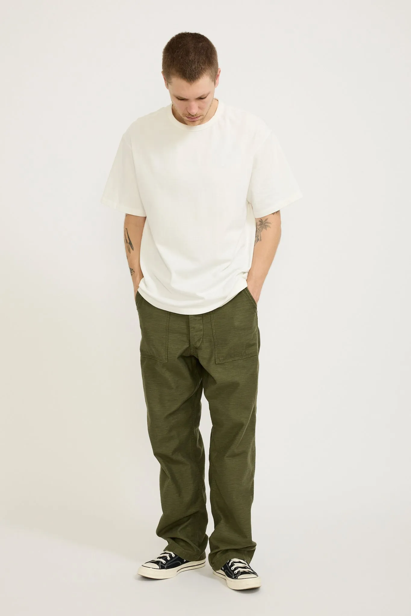 Vintage Fit Fatigue Pants Dark Olive