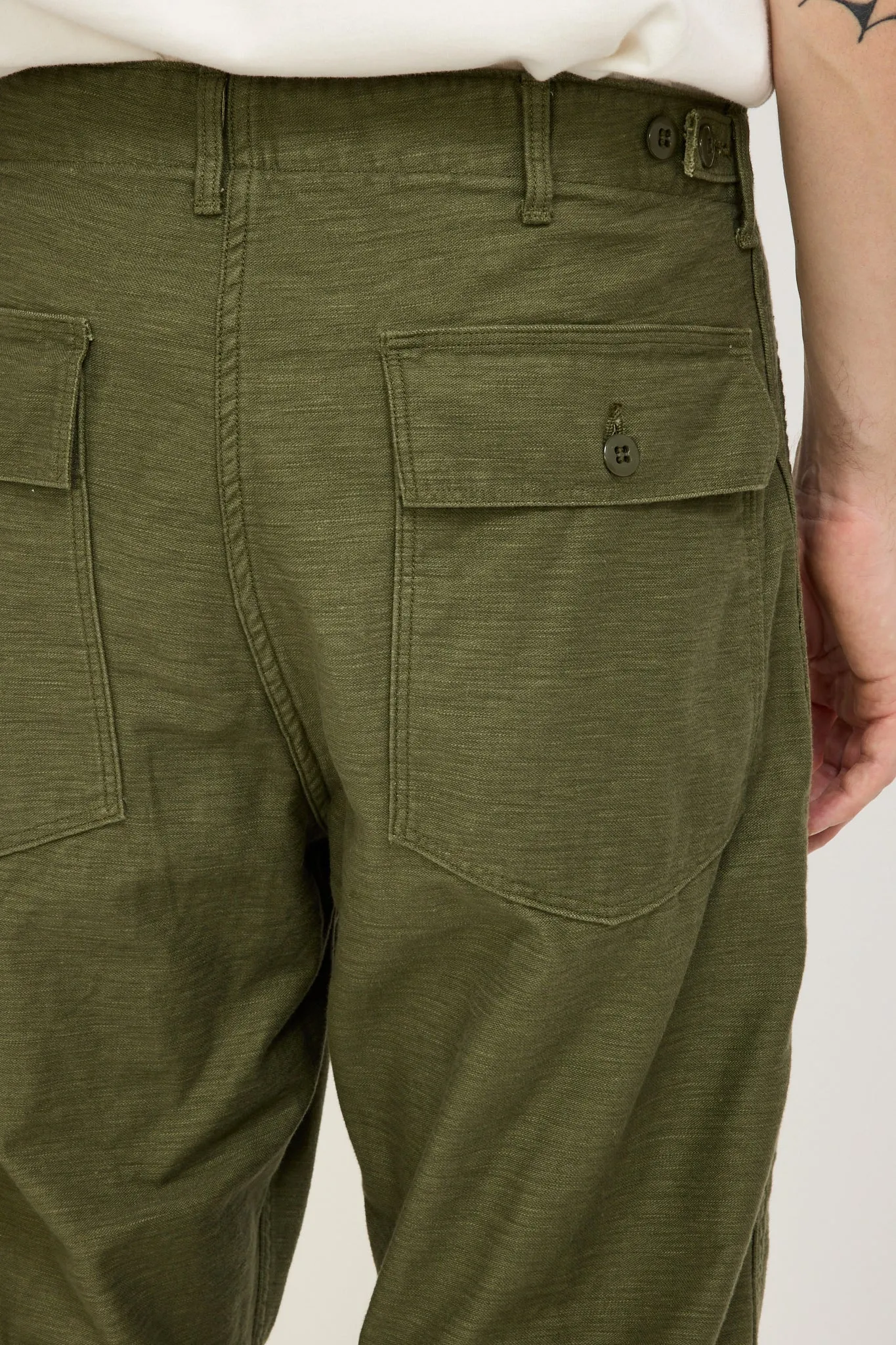 Vintage Fit Fatigue Pants Dark Olive