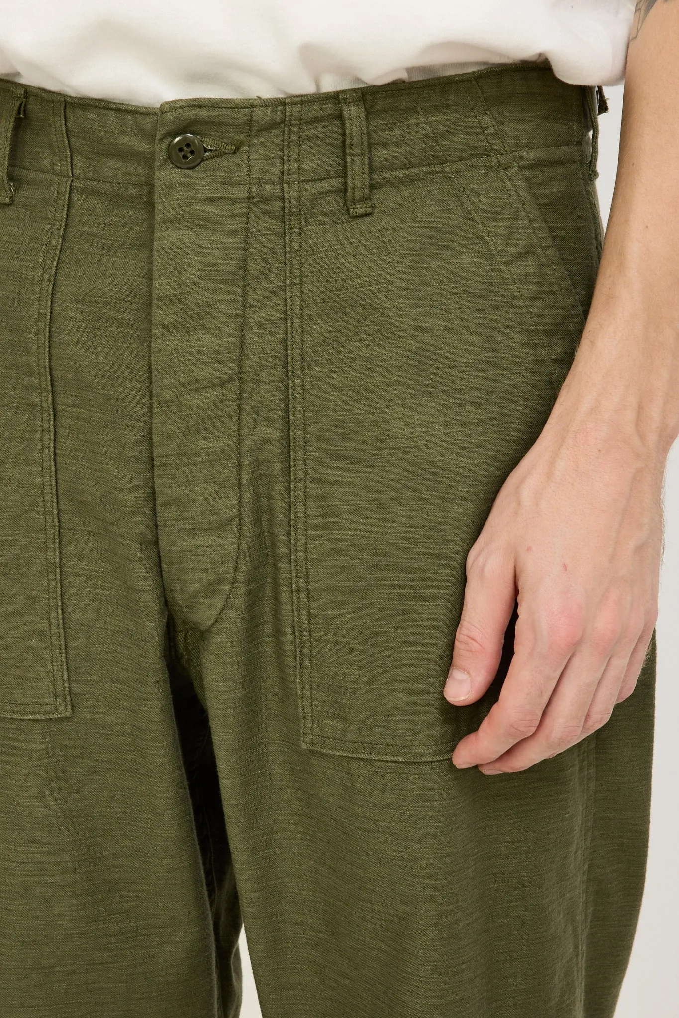 Vintage Fit Fatigue Pants Dark Olive