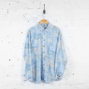 Vintage Pattern Shirt - Blue - XL