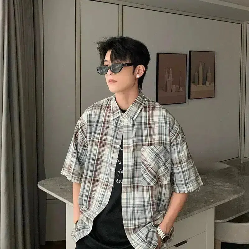 Vintage Plaid Button-down Shirt