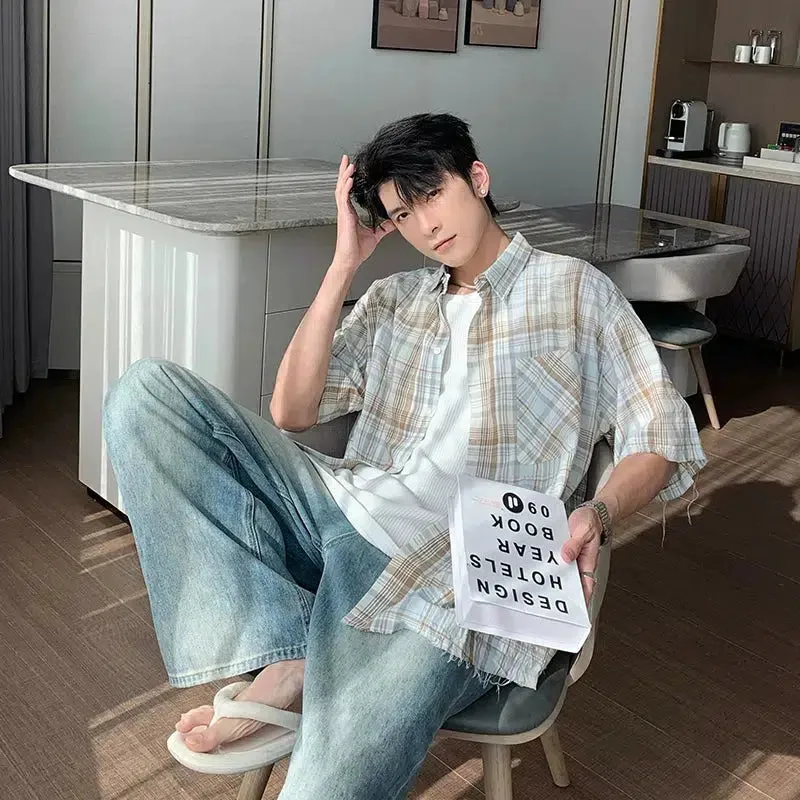 Vintage Plaid Button-down Shirt