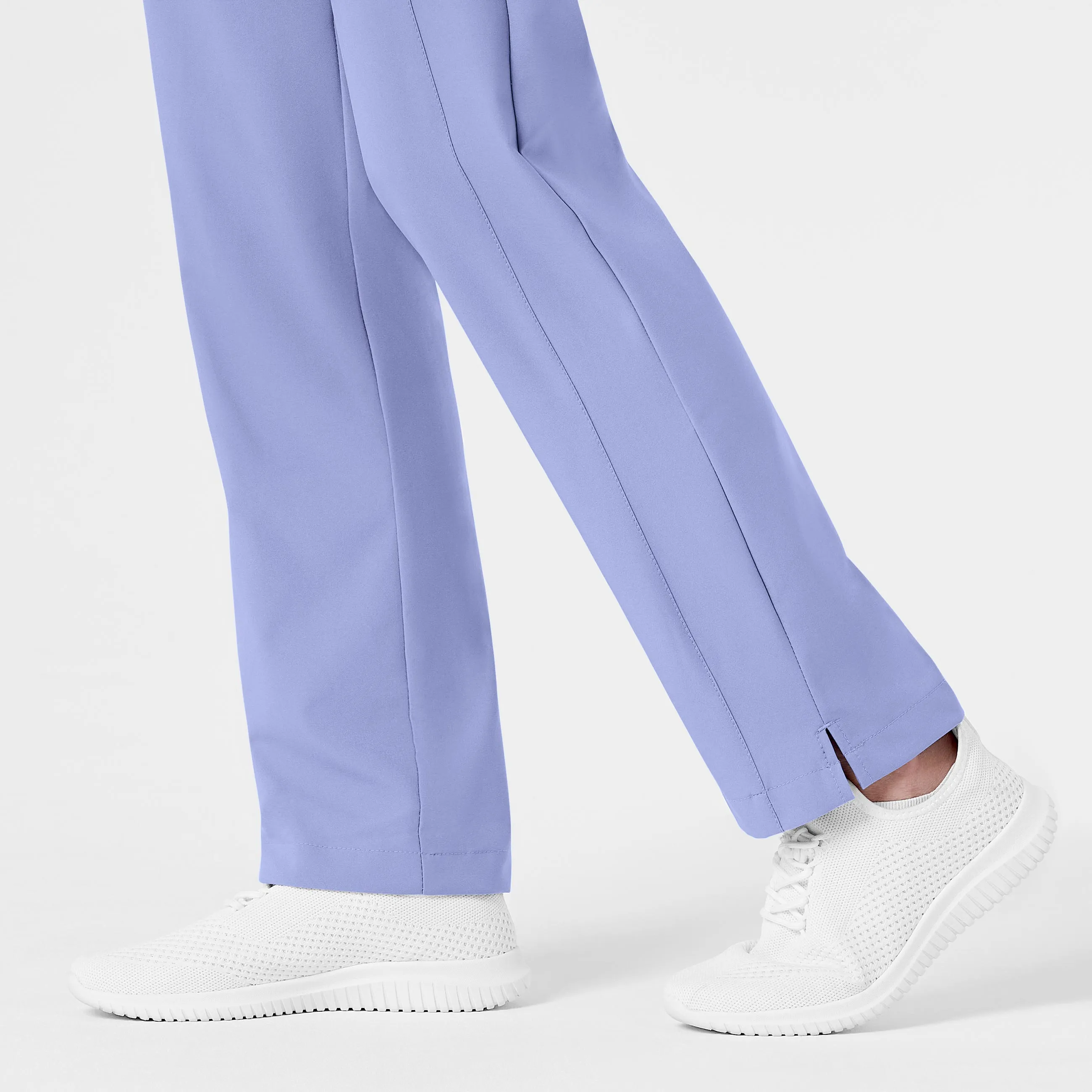 W123 5155 Flat Front Cargo Scrub Pants Ceil Blue