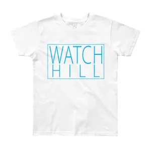 Watch Hill 'Rectangular Logo' - Youth Short Sleeve T-Shirt (Cyan)