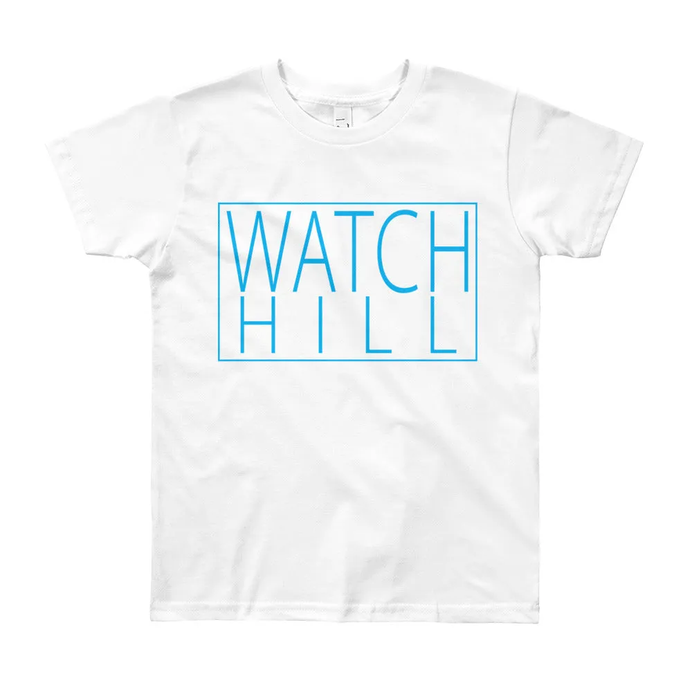 Watch Hill 'Rectangular Logo' - Youth Short Sleeve T-Shirt (Cyan)
