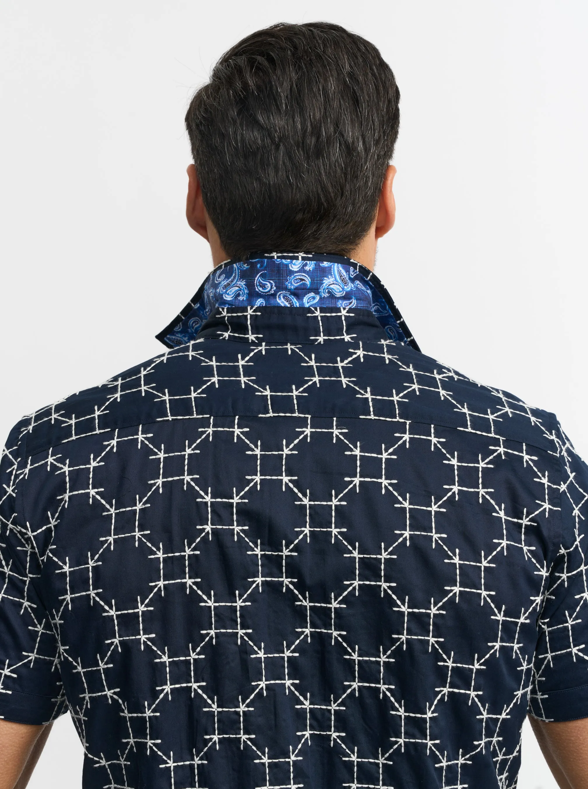 WEITZMAN SHORT SLEEVE BUTTON DOWN SHIRT