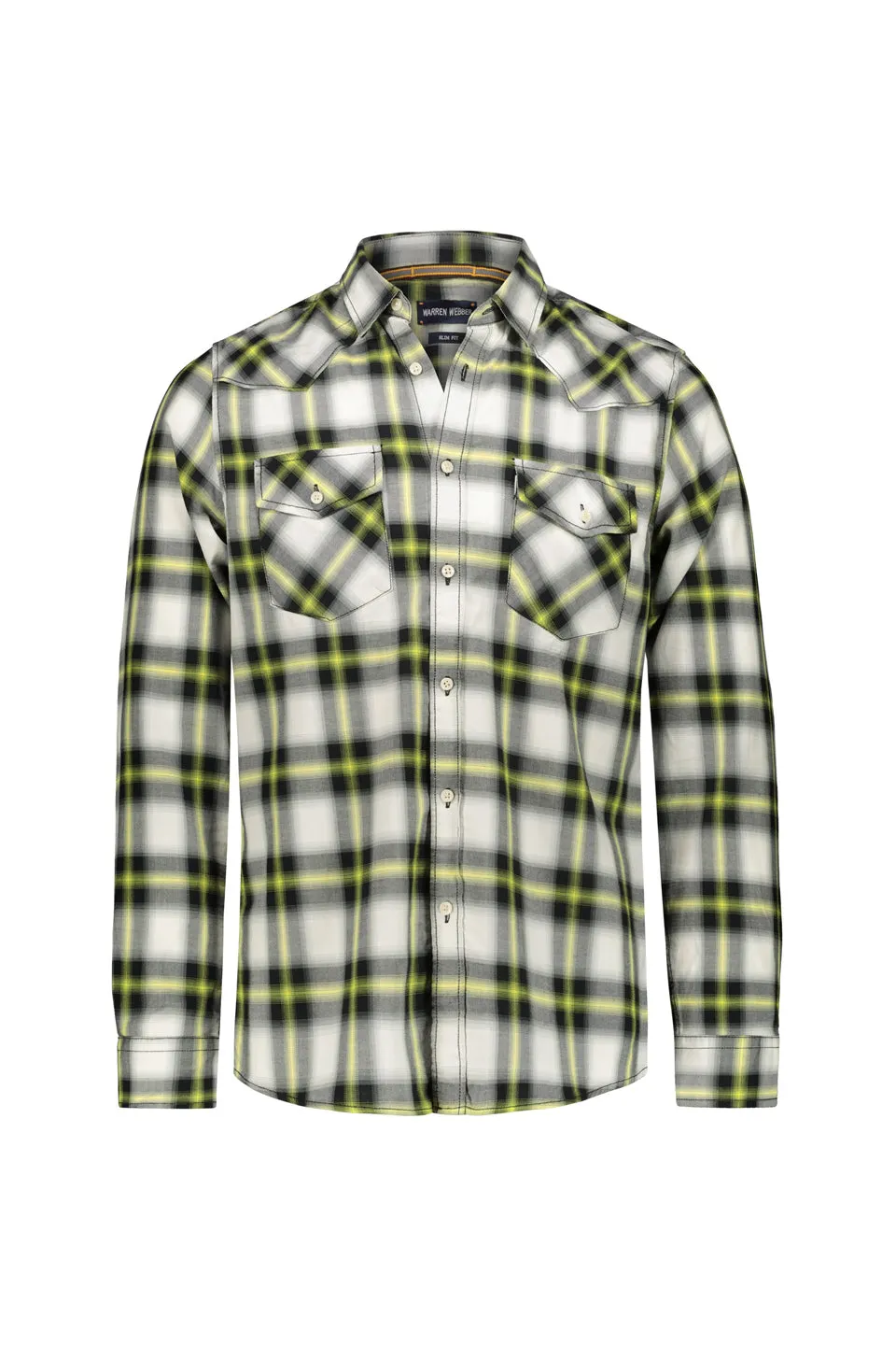Western Plaid Shirt In Yellow