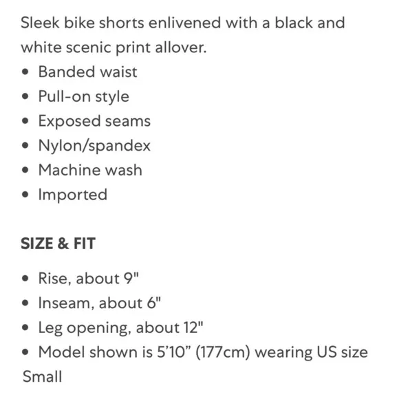 WeWoreWhat Print Bike Shorts XS New