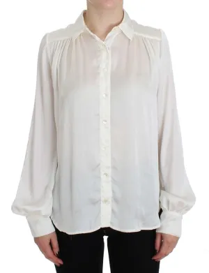 White Button Down Blouse Shirt