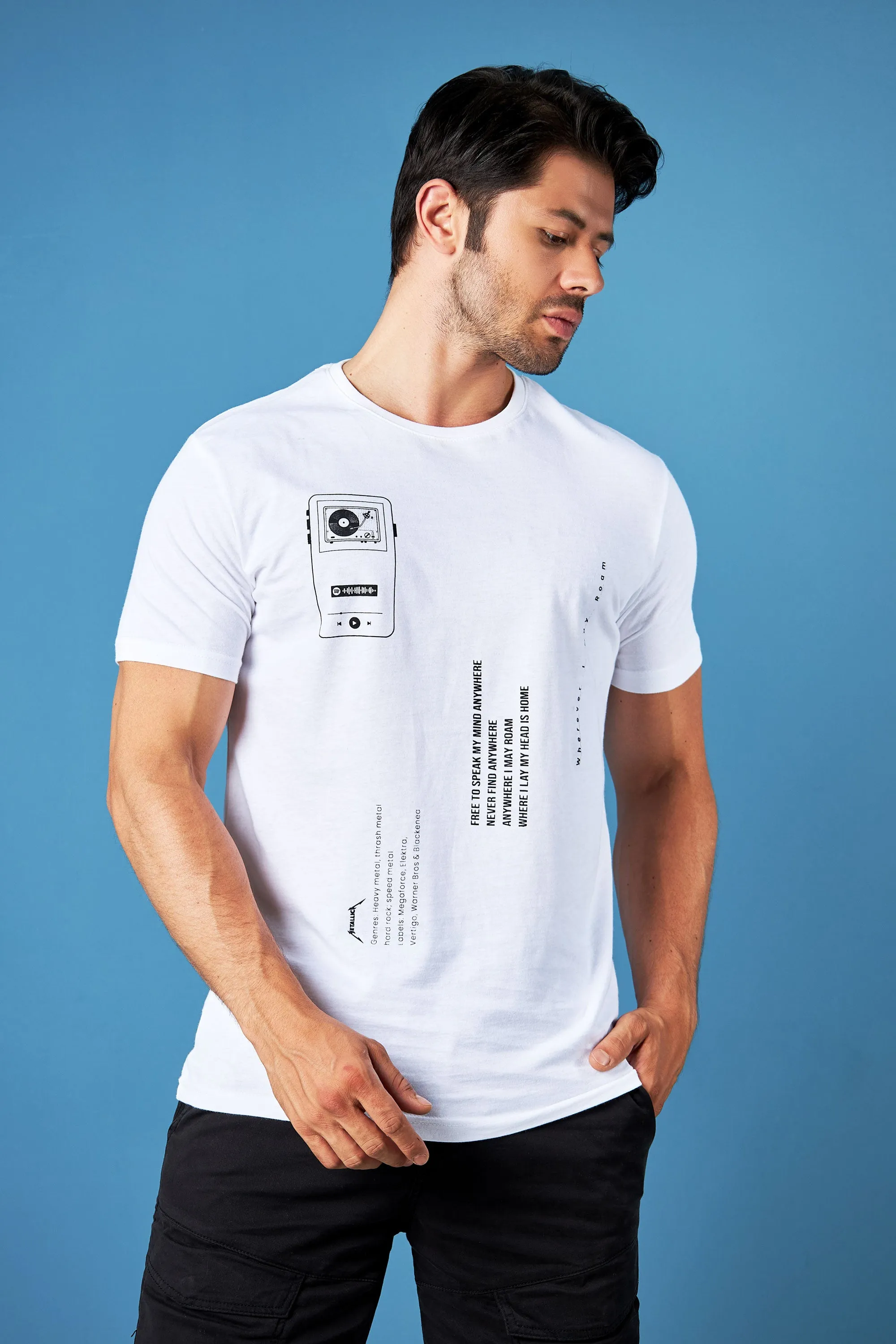 White T Shirt RN HS