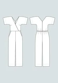 Wide Leg Jumpsuit Pattern XS-L -- The Assembly Line Patterns
