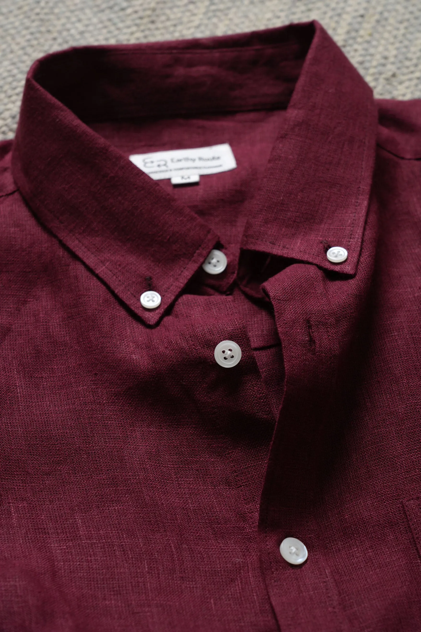 Wine Maroon · Button Down Collar · Full Sleeve Shirt