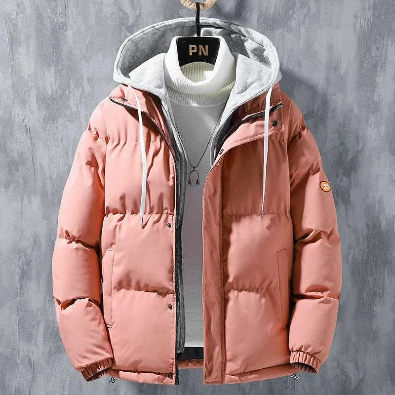 Winter Men's Padded Jacket – Warm Cotton Down Hooded Parka Windbreaker Coat