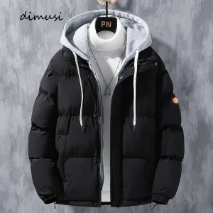 Winter Men's Padded Jacket – Warm Cotton Down Hooded Parka Windbreaker Coat