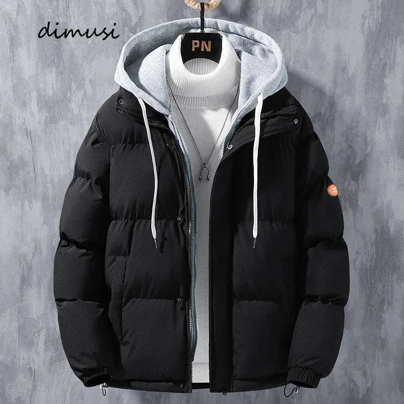 Winter Men's Padded Jacket – Warm Cotton Down Hooded Parka Windbreaker Coat