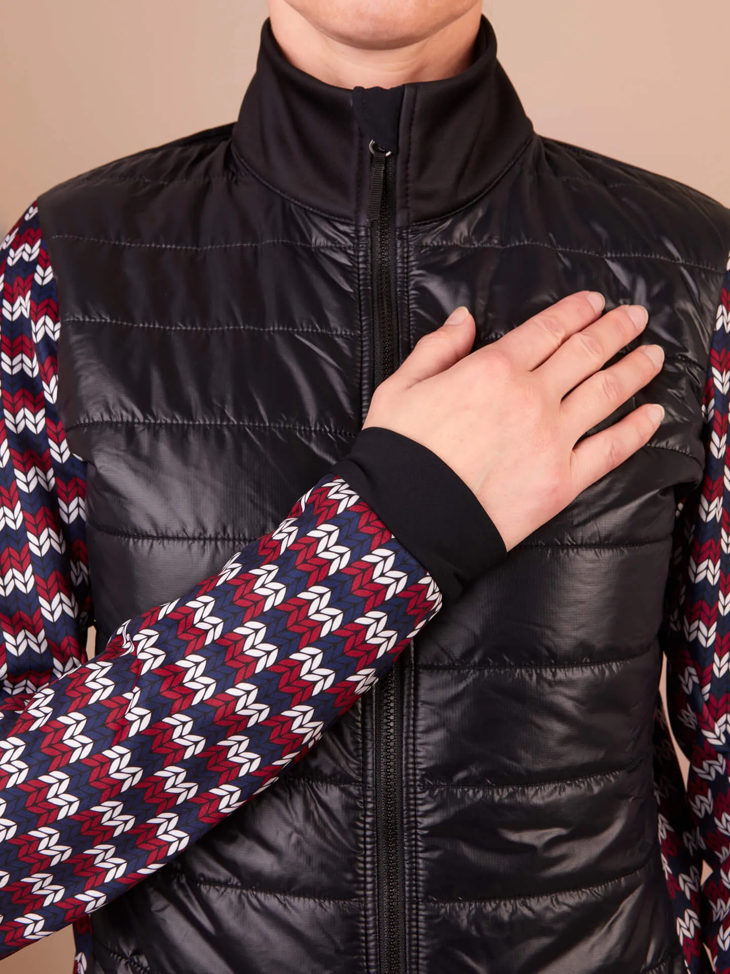 Winter Performance Puff Jacket - Red Navy Blue