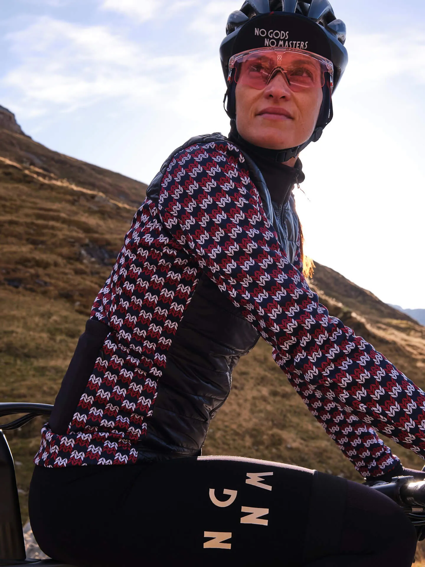 Winter Performance Puff Jacket - Red Navy Blue