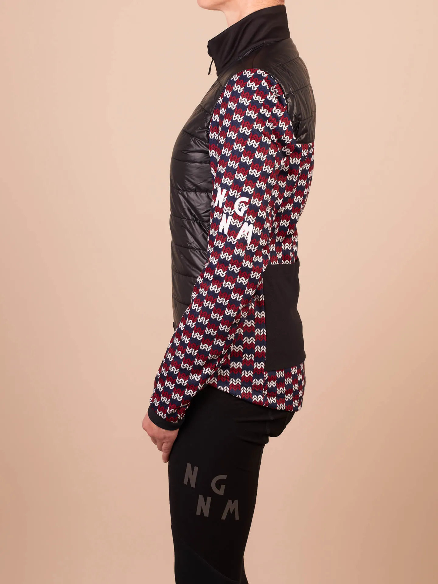 Winter Performance Puff Jacket - Red Navy Blue