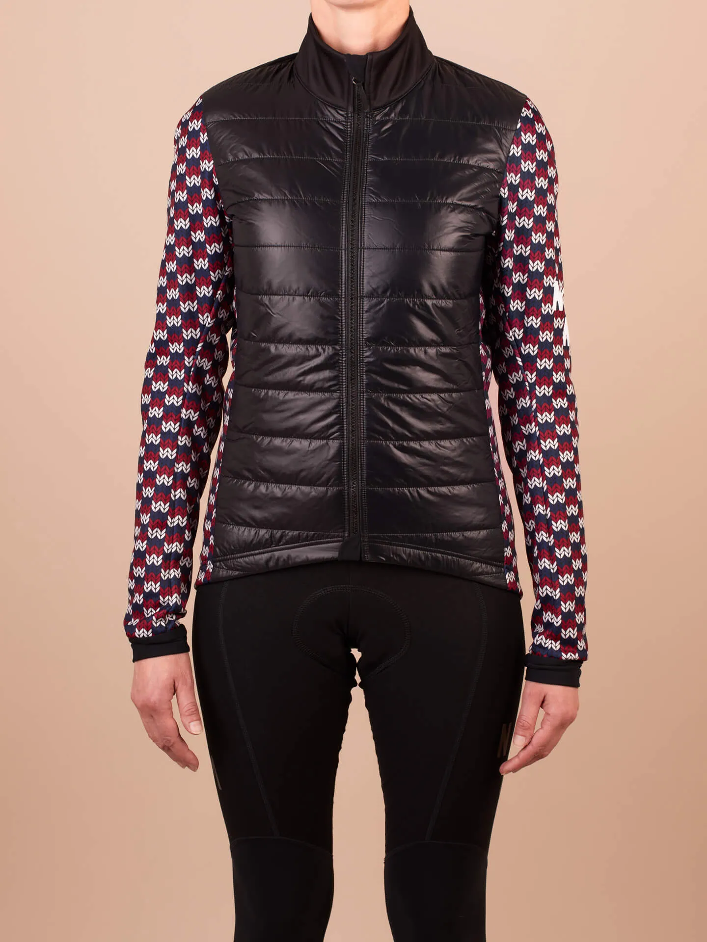 Winter Performance Puff Jacket - Red Navy Blue