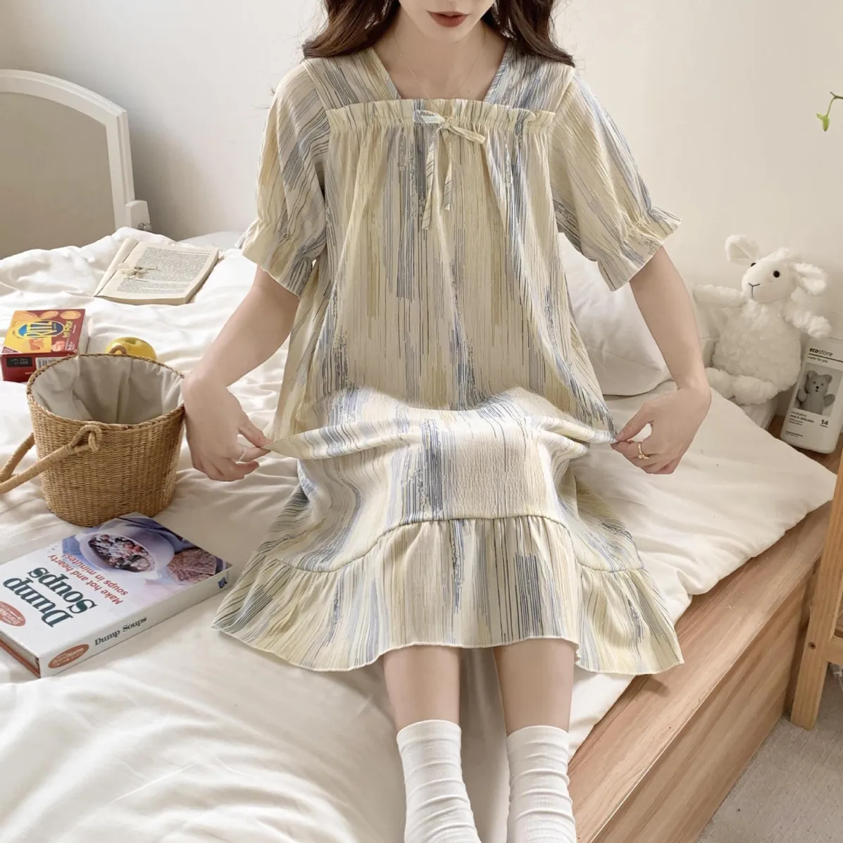 Women Cotton Blend Nightgown
