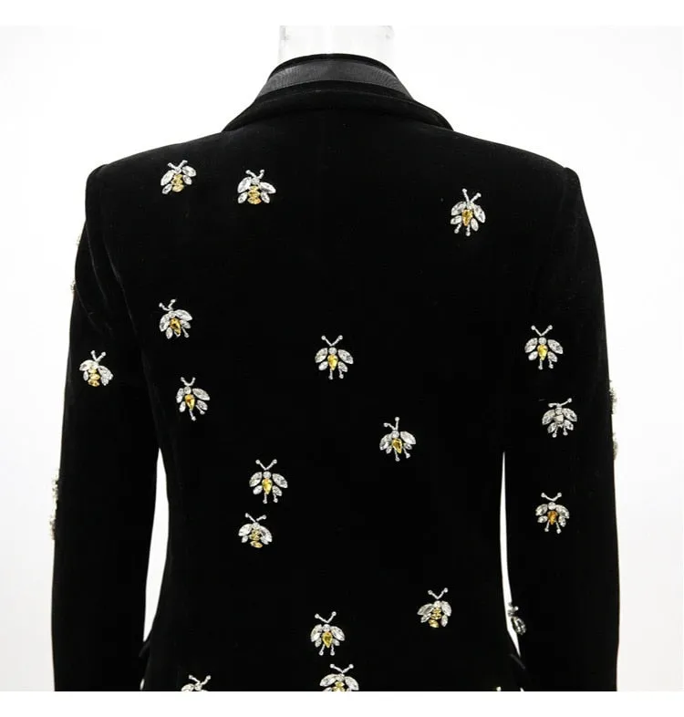 Women high waist pocket jacket mid length