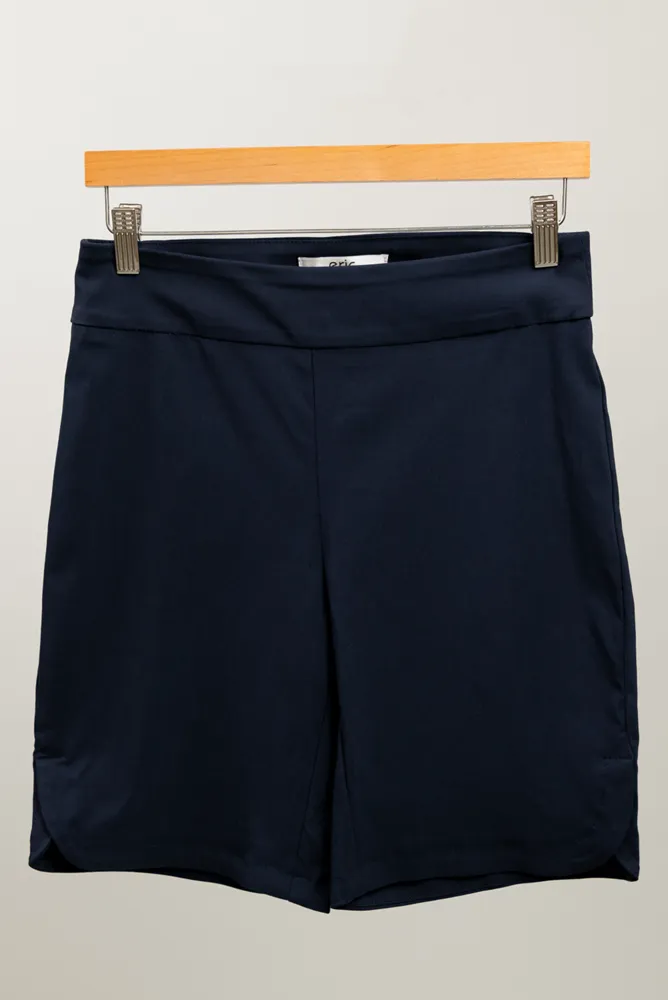 Women's High-Rise Pull-On Bermuda Shorts- Black