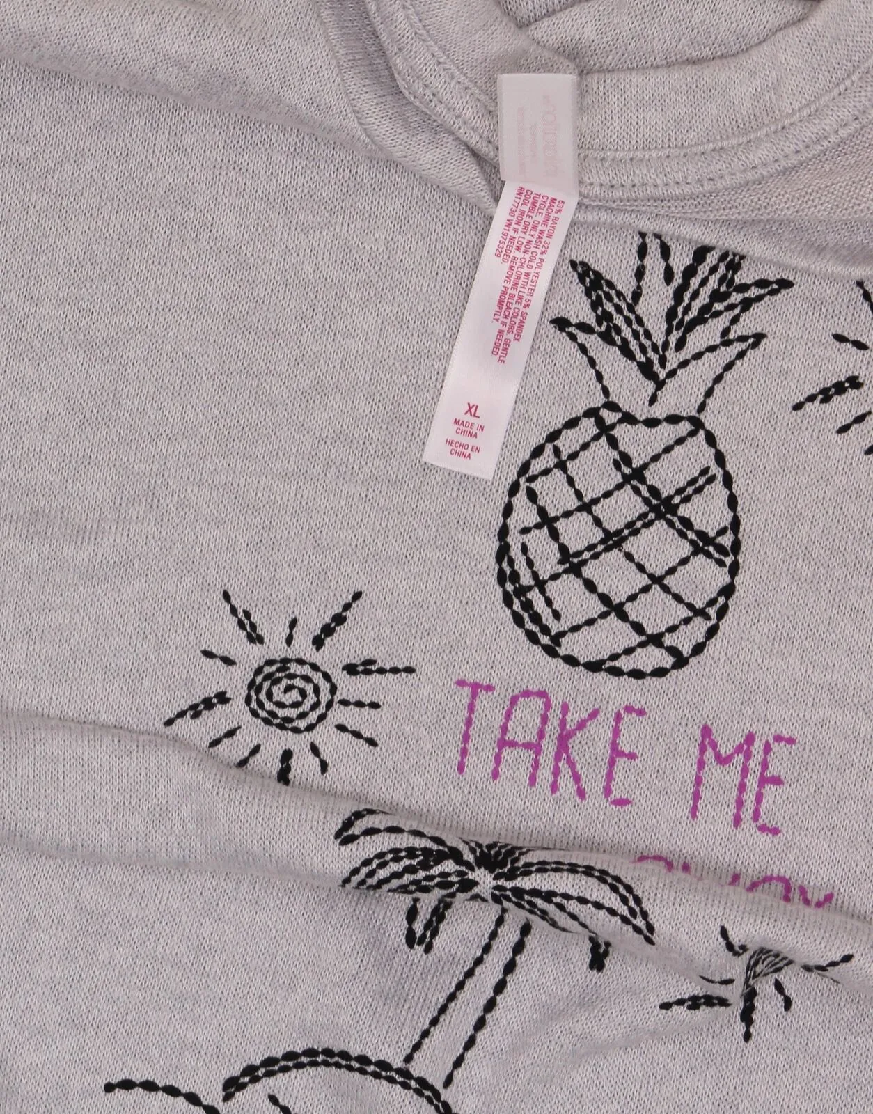 Xhilaration Sleepwear TAKE ME AWAY Short-Sleeve Sleep Shirt Pajama Top