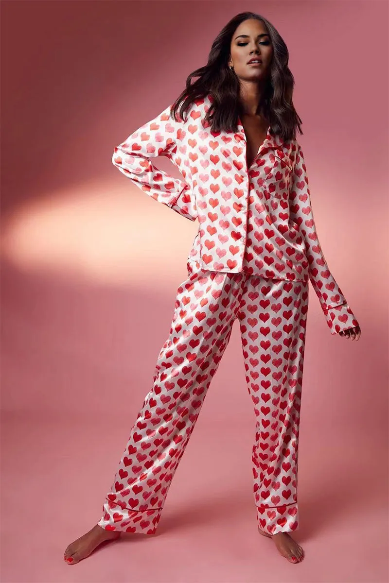XK0372 Heart Shirt and Pants PJS