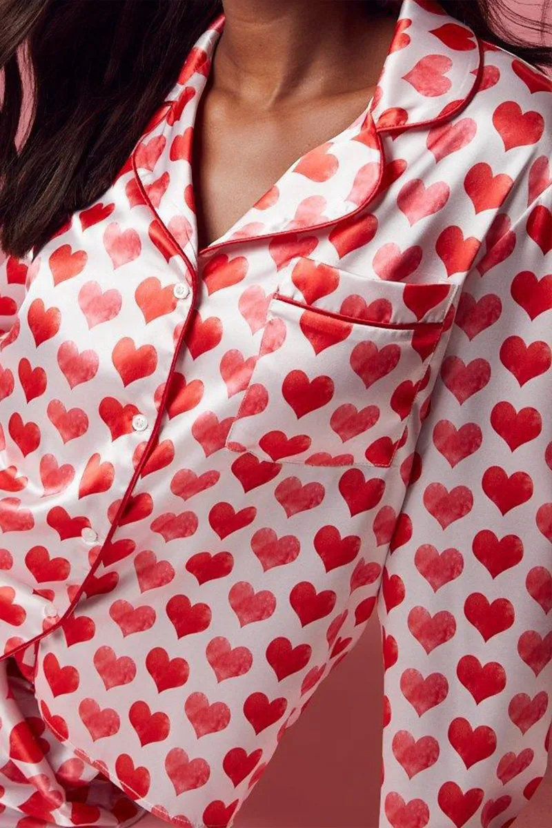 XK0372 Heart Shirt and Pants PJS