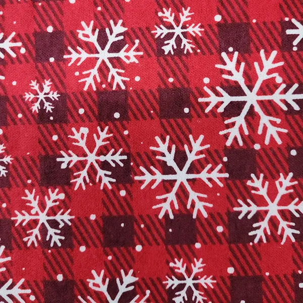 YOUTH SLEEP PANTS SNOWFLAKE RED PLAID