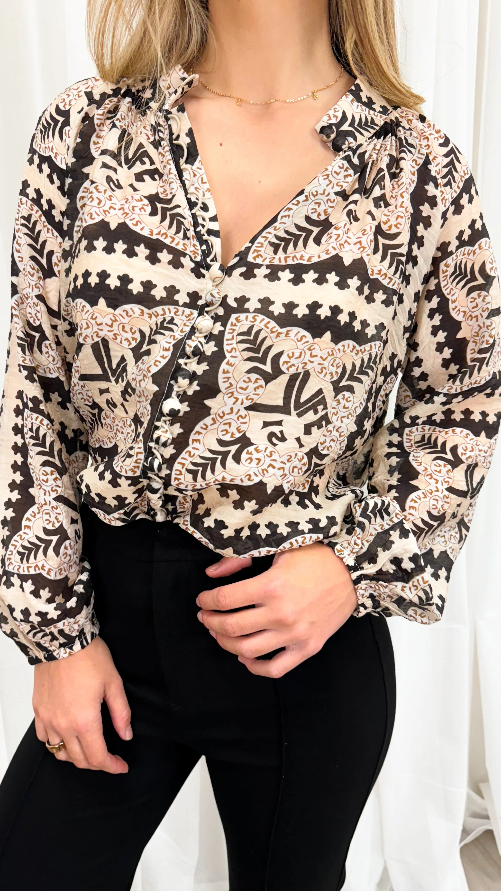 ZESTON BLOUSE - BLACK